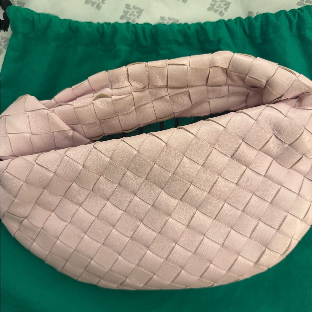 Light Pink Woven Shoulder Bag